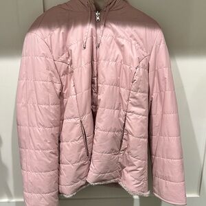 Women’s Charlie B Pink Quilted Puffer Jacket Size Large